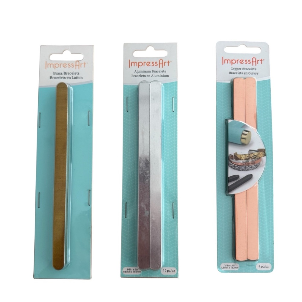 BNWOT ImpressArt Bracelet Blanks Set : Brass, Aluminum, Copper